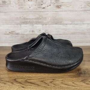 Birkenstock Tatami Black Leather Mules Clogs Womens size 5 Narrow